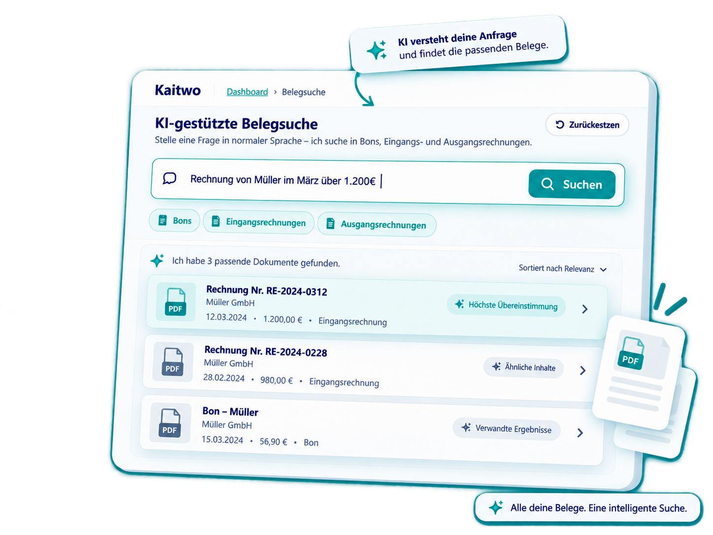 Optimo Assist: KI-Suche nach Dokumenten in natürlicher Sprache auf dem Smartphone